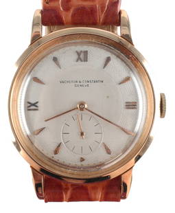 VACHERON & CONSTANTIN 18k Rose Gold Watch: Rare vintage Vacheron et Constantin 18k rose gold men's wristwatch. Original case. One of many exceptional watches in today's auction. This item can be shipped in-house.