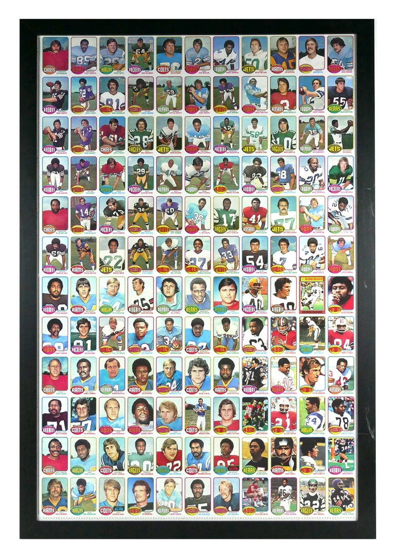 1976 Topps UNCUT SHEET Walter Payton RC Football (1 of 2)