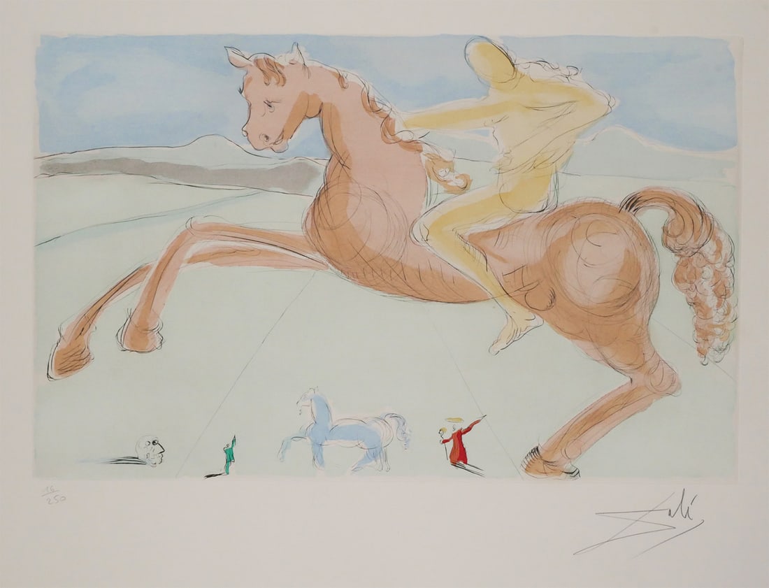 SALVADOR DALI Etching, Horse & Rider (1 of 3)