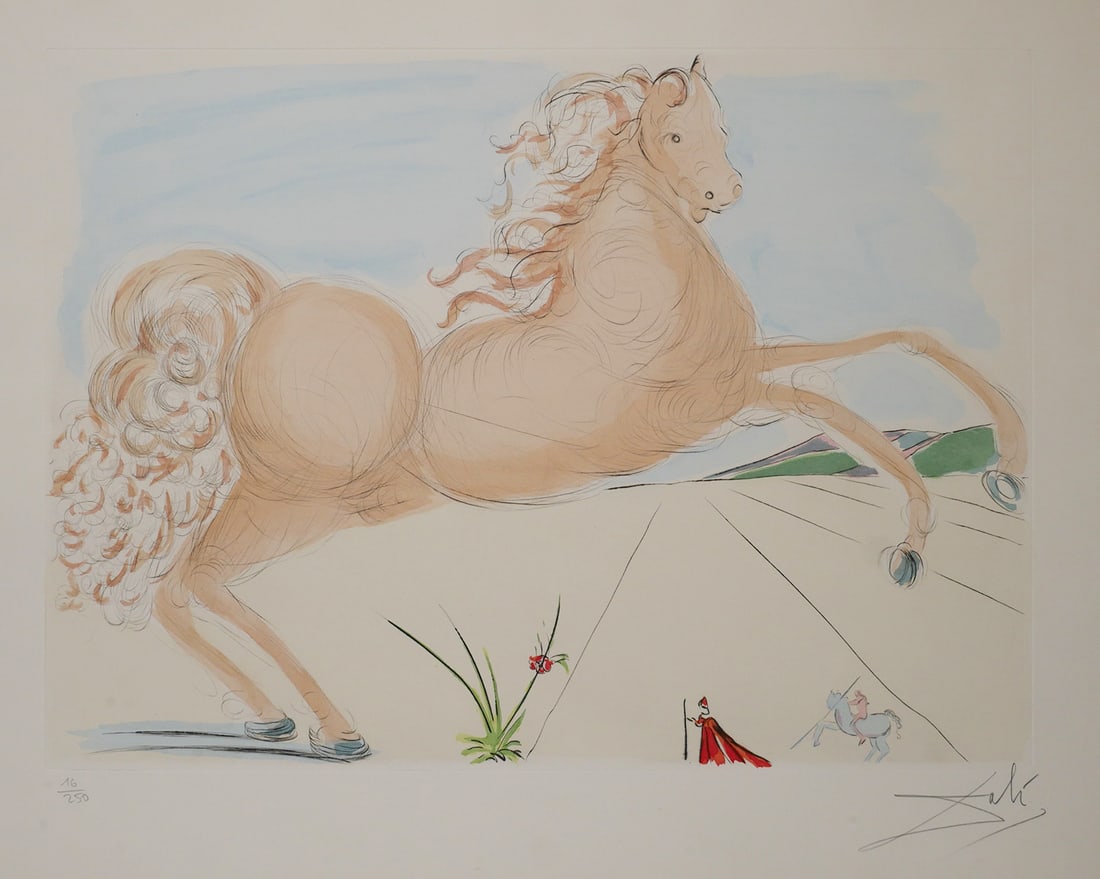 SALVADOR DALI Etching of Horse (1 of 3)