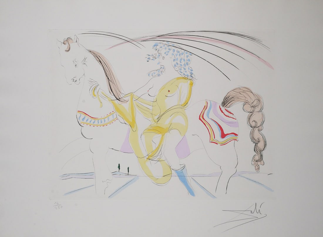 SALVADOR DALI Etching, Diane de Poitiers (1 of 3)