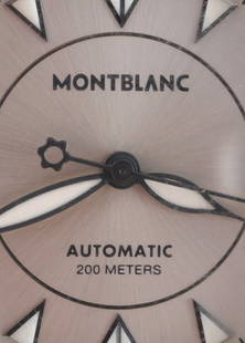 MONT BLANC 7035 Sport Watch 200m: Stainless Steel 38mm Montblanc Meisterstuck 7035 automatic sport watch. Stainless steel case. No box or papers, but unconditionally guaranteed to be authentic. One of many exceptional watches in today