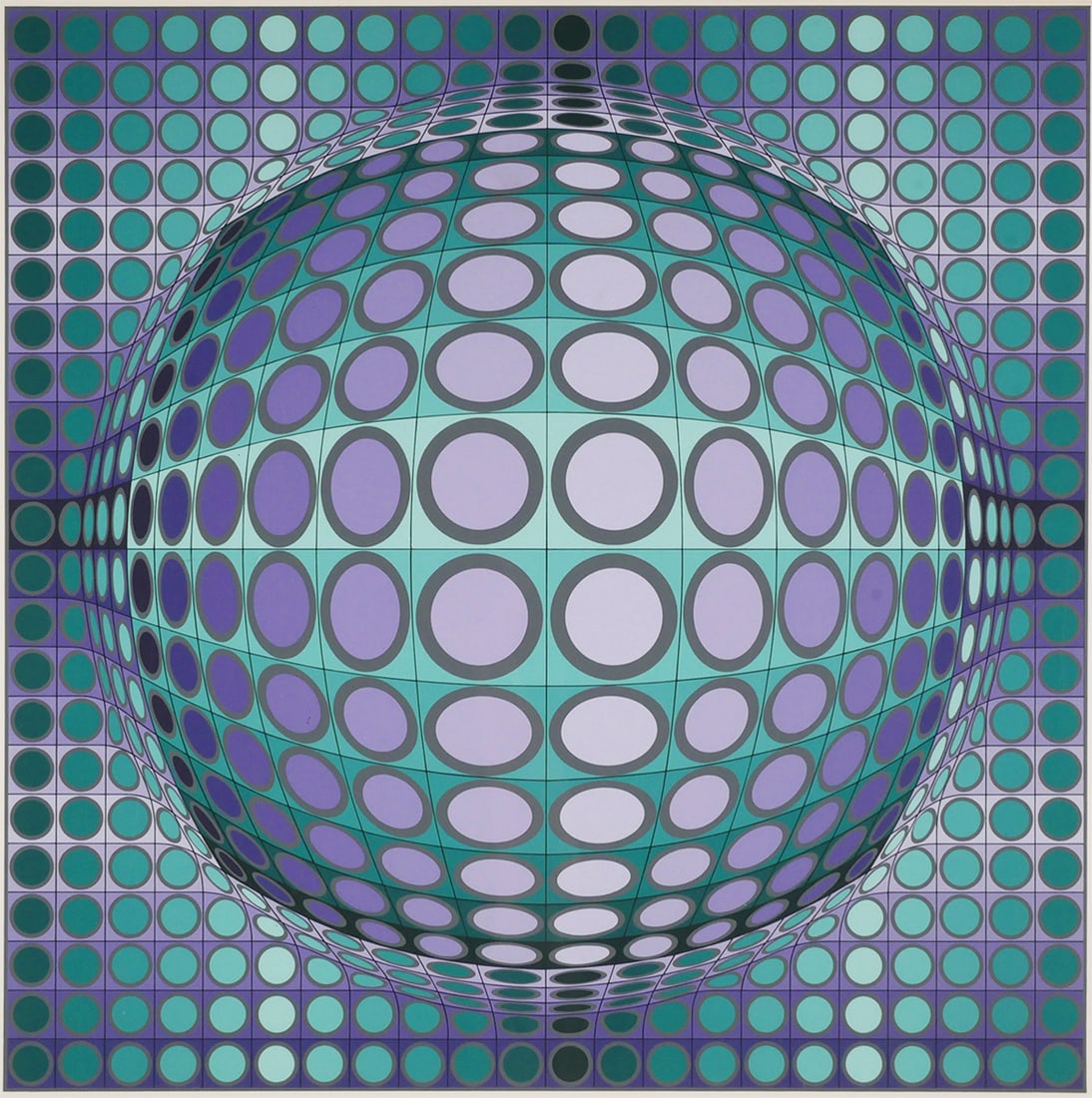 VASARELY, HC 12/15 Serigraph Op Art (1 of 3)