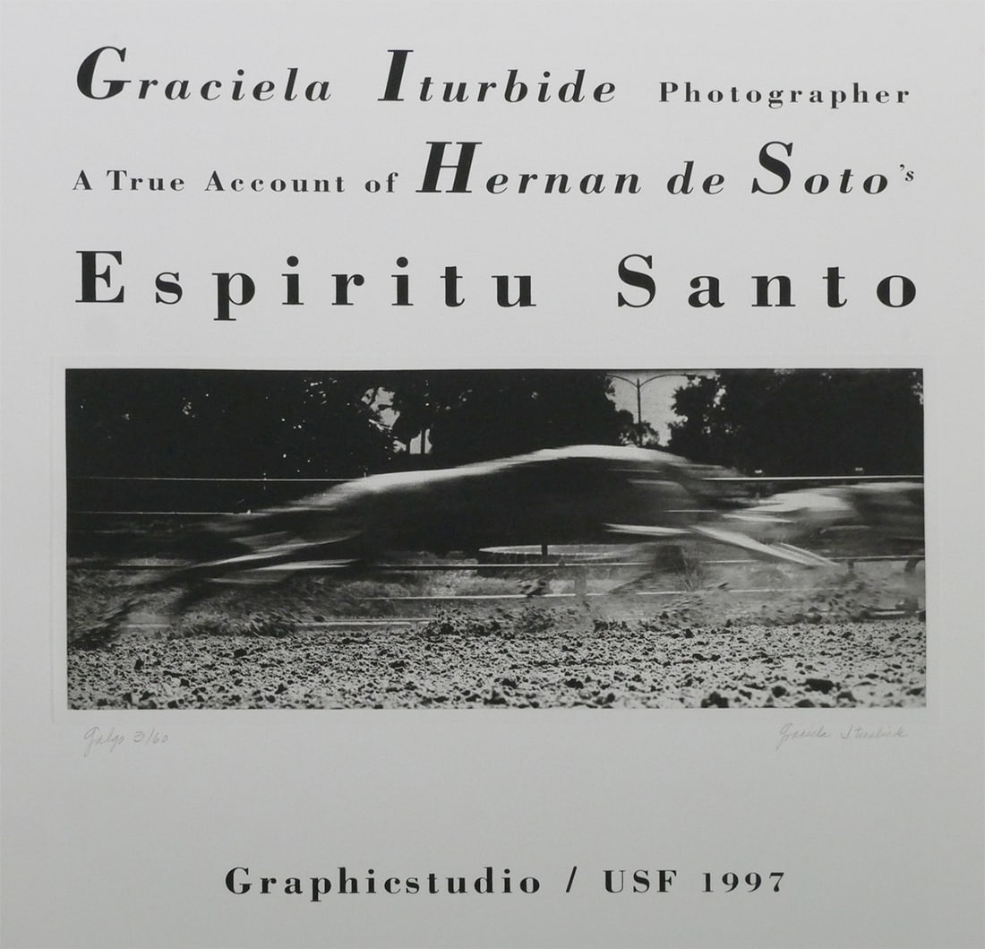 Graciela ITURBIDE Espiritu Santo Portfolio: Portfolio of six (6) Photogravures of contemporary Florida with text from the Hernan De Soto expedition (1553), created by artist Graciela Iturbide (Mexican, b. 1942) in collaboration with USF Graphic