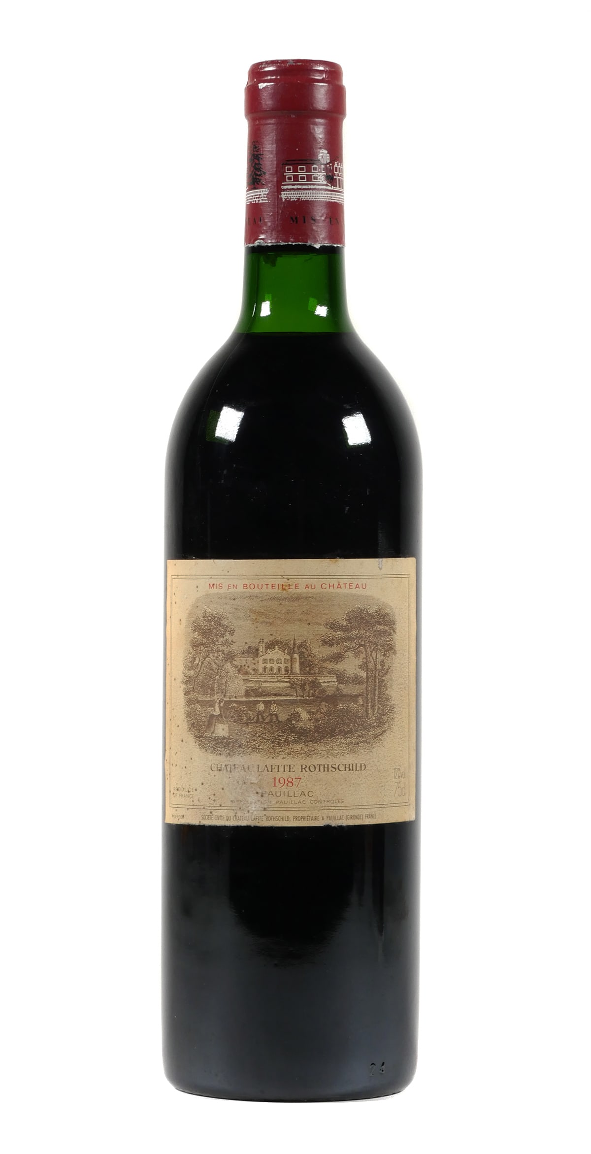 CHATEAU LAFITE ROTHSCHILD 1987 Unopened: Sealed, unopened bottle. Please note: This is a collectible bottle. Contents are incidental and not intended for consumption. This item can be shipped in-house.