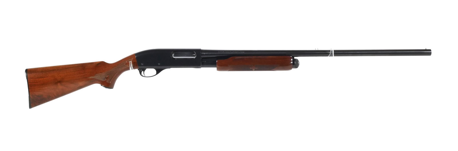 REMINGTON Wingmaster 870 Shotgun 12 ga: Remington Model 870 Wingmaster 12 gauge pump action shotgun. Serial #1035896V. 2-3/4" or shorter shells. Barrel is marked MOD. Barrel measures 29", 48-1/2" overall. This item can be shipped in-house. 