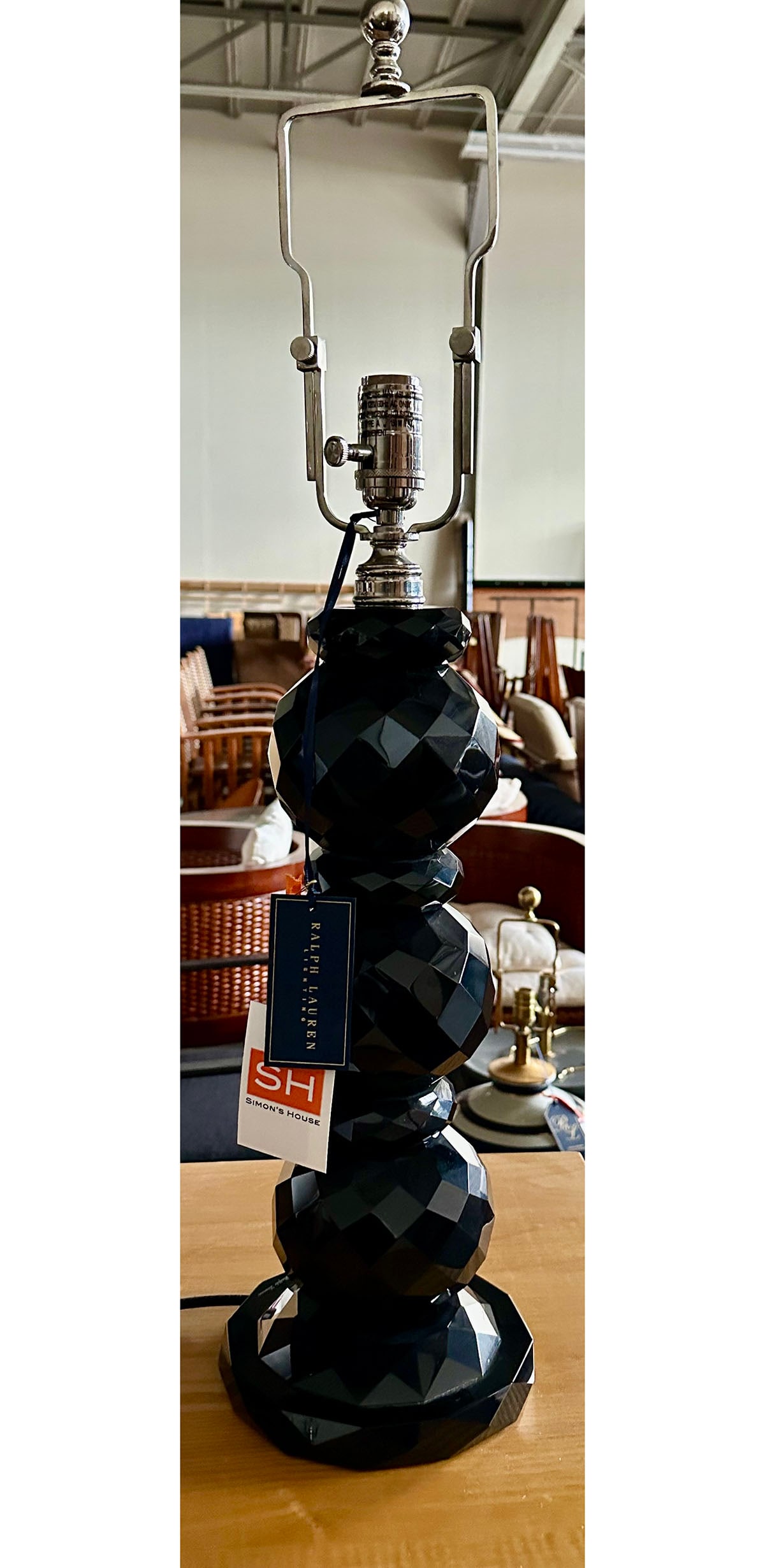 Ralph Lauren Daniella Table Lamp - Black Glass (1 of 4)