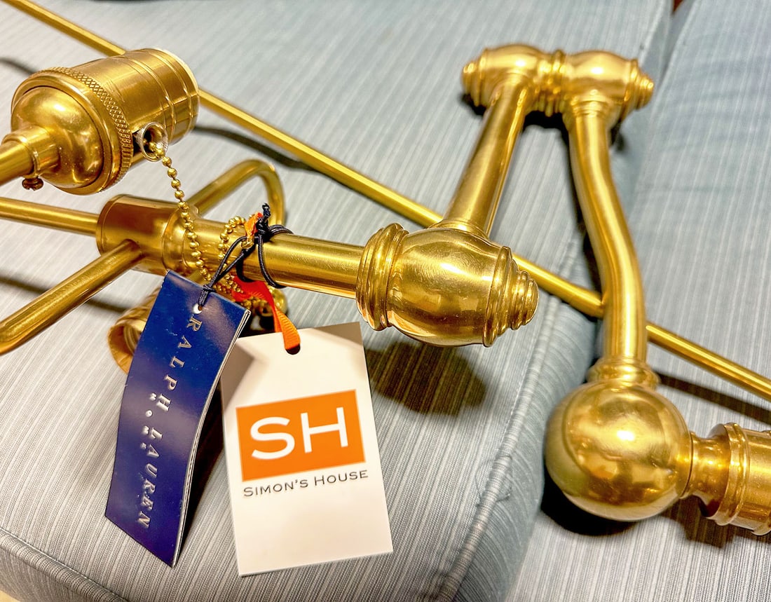 Ralph Lauren Large Swing Arm Brass Wall Fixture (1 of 4)