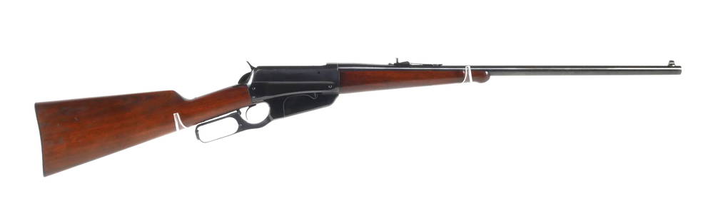 WINCHESTER 1895, Gatling Gun Crew 1898: Lever action .30 cal Winchester Model 1895, serial number 20586. Manufactured in early part of 1899. Original owner was Pvt. O'Connor Lee Jones, who served on the crew of Gatling Gun No. 1 during the