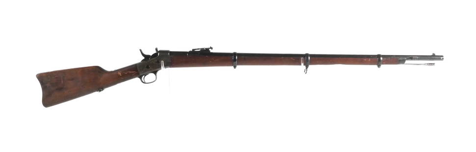 Ca. 1874 REMINGTON Rolling Block Rifle: Antique Remington Rolling Block rifle. This rifle has the "three-line" tang patent information, reading: "E REMINGTON&SONS, ILION, N.Y. U.S.A." above "PAT. MAY 3D 1864, MAY 7TH JUNE 11TH NOV12TH.