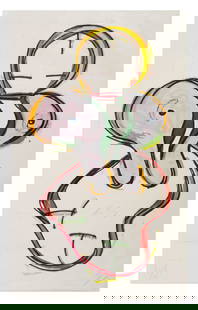 Keith SONNIER Lithograph Changaloo: Large lithograph print by Keith Sonnier, created in conjunction with USF Graphic Studio, work is titled "Changaloo", edition 8/35, measures 65 x 38-3/4". This item will need to be shipped by a