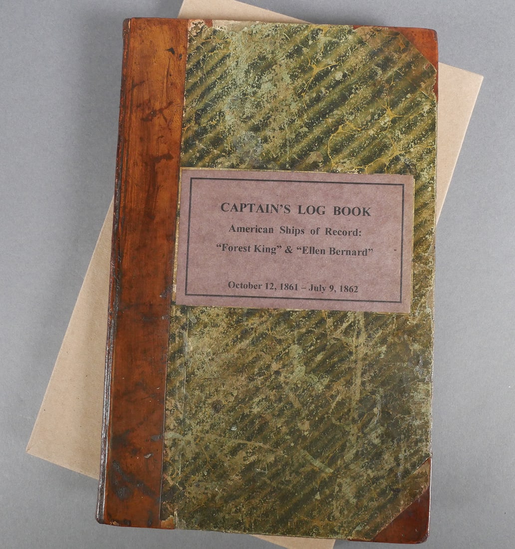 Ship Journal: 1861 Forest King & Ellen Bernard: Ship journal of Captain Thomas Perry in two parts: In the first, he commands the Forest King on a voyage from New York to Marseilles in 1861, and in the second -- after returning from Europe via steam