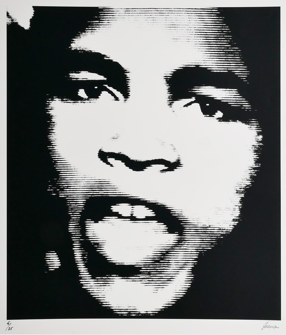 MUHAMMAD ALI, Robert Freeman Photograph: Black and white photograph of Muhammad Ali, taken by Robert Freeman, signed lower lower and numbered lower left 2/25, image 19" x 17". Provenance: From the Celebrity Vault and Globe Entertainment & Me