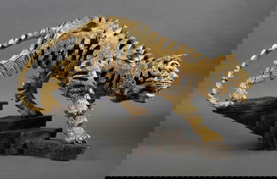 JIANG TIEFENG Tiger Bronze Sculpture