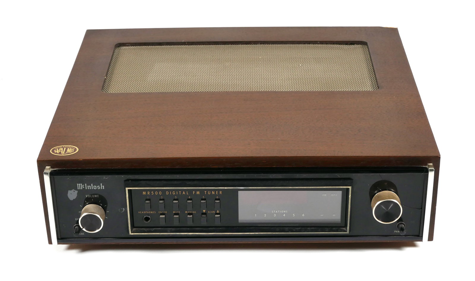 Vintage MCINTOSH MR500 Digital FM Tuner: McIntosh solid state digital FM tuner model MR500. (Lots 48-50 are McIntosh stereo components.) This item will need to be shipped by a packing company of your choice. We maintain a list of reliable sh