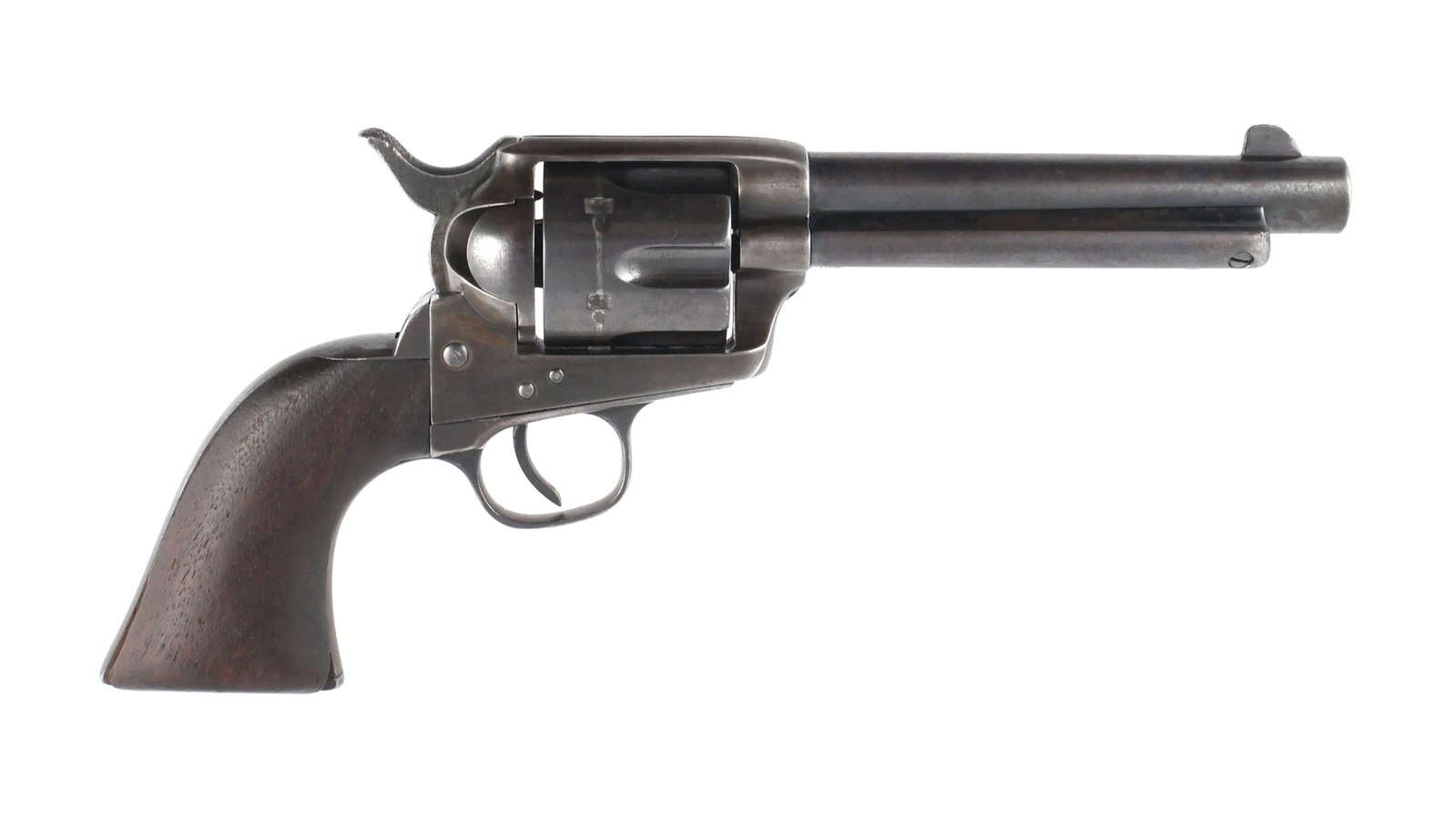 COLT SAA Artillery, KOPEC Letter, 6th Cavalry: Colt Single Action Army cavalry revolver with 2002 Colt and 1998 John A. Kopec letters. Kopec breaks down each mark on each part. He speculates that -- based on close serial numbers -- the possibility