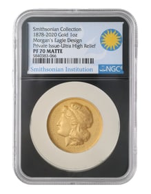 1878 Morgan GOLD Eagle 1oz MATTE Proof PF70