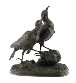 F. PAUTROT French Bronze of Two Birds
