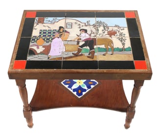 LAMOSA Mexican Tile Top Table, 1930s