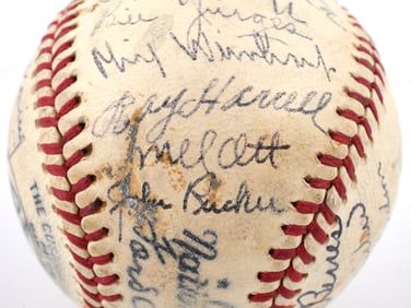 MEL OTT Signed Baseball, 1945 NY Giants Team
