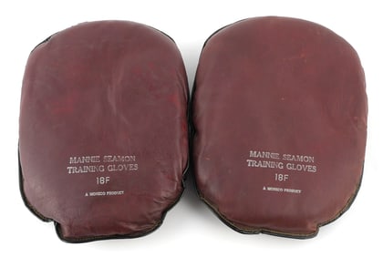 [JOE LOUIS] Trainer MANNIE SEAMON Punch Mitts