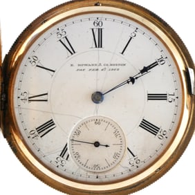 18K Gold Howard Pocket Watch, Hunter Case