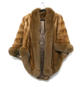 Mink and Fox Fur Cape