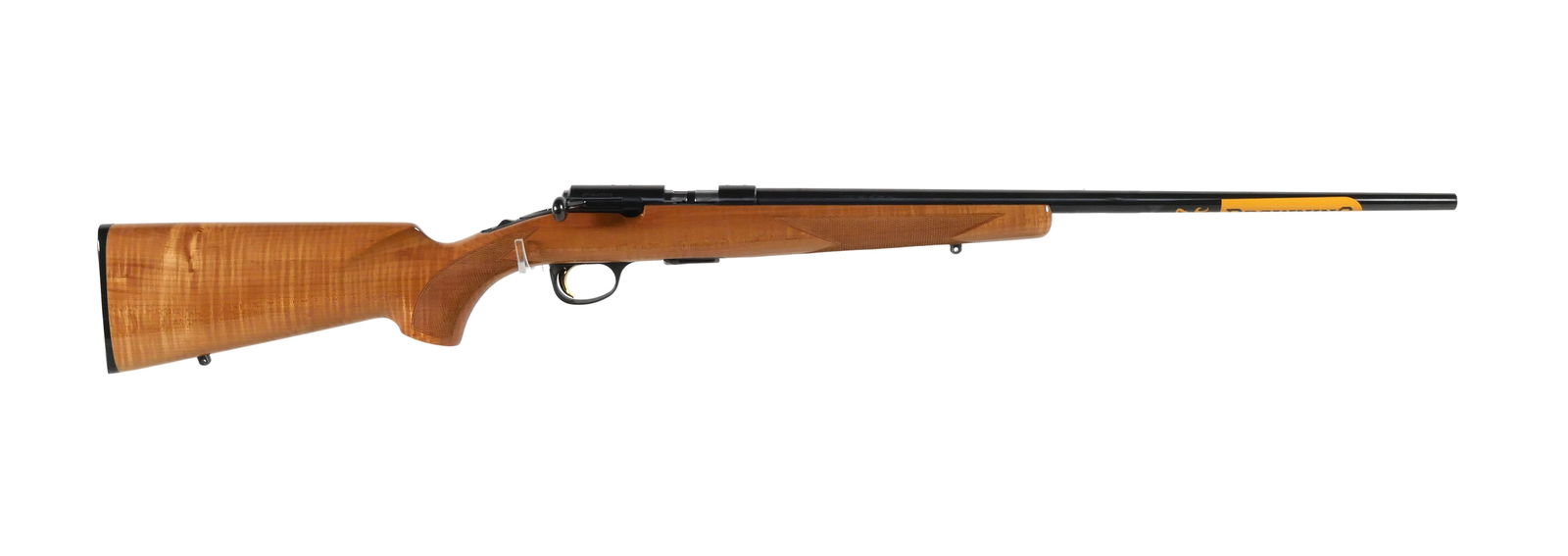 BROWNING T-BOLT Rifle 17 HMR: Browning T-Bolt Sporter rifle in .17 HMR caliber. Serial #05046ZY253, (2012). Barrel measures approx. 22", 40-1/2" overall. Barrel is marked "Made in Japan/Miroku". Maple stock with gloss finish. One