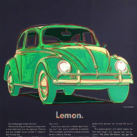 ANDY WARHOL, Volkswagen, Ads Series, Screenprint