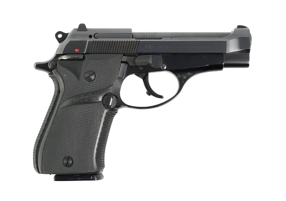BERETTA MODEL 84 BB Pistol 9mm Short: Beretta Mod. 84BB pistol in 9mm Short or 380 ACP caliber. Serial #D23877Y. Barrel measures approx. 3-3/4". One magazine, instruction manual, and case included. This item can be shipped in-house. Pleas