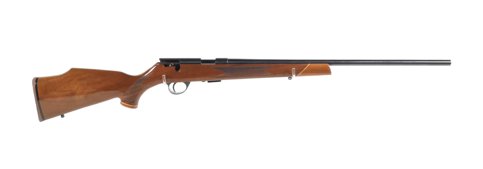 WEATHERBY MARK XXII Rifle 22 LR: Weatherby Mark XXII bolt action rifle in .22 Long Rifle caliber. Made in Germany. Serial #AS007617. Barrel measures 23". Lock, one magazine, and original box included. New in open box. This item can b
