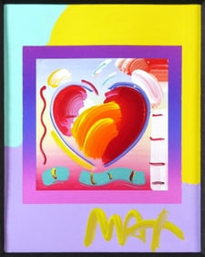 PETER MAX Heart Mixed Media