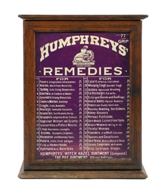 Humphreys' Remedies Medicine Cabinet Display