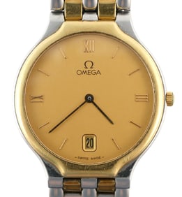 Omega De Ville Two-Tone SS & Gold-Plated Watch