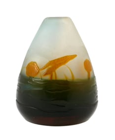 Emile Galle Signed Art Glass Vase