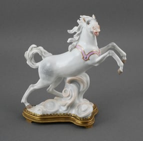 Meissen Porcelain Rearing Horse Figurine