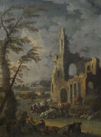 Nicola Viso or Cajetan Roos, Ruins Landscape