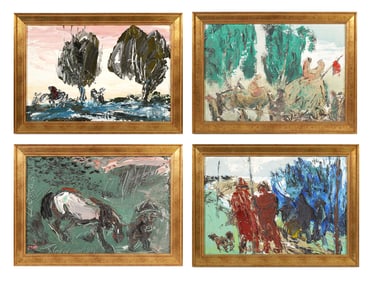 (4) Anatoly Slepyshev O/B Paintings