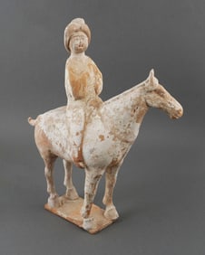 Tang Dynasty Chinese Terracotta Horse & Rider