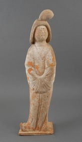 Tang Dynasty Chinese "Fat Lady" Terracotta Statue