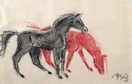 KURT SCHEELE Horses Drawing