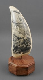 MARTIN BANDY Scrimshaw Tooth Cargo Scene