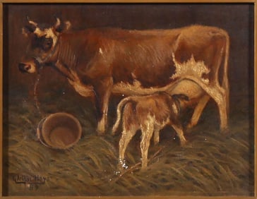 GEORGE ARTHUR HAYS Cow Painting