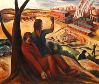 KARL MATTERN Painting of a Strike