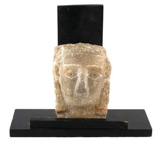 South Arabian Stone Face Stele, 300 BC