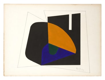 WIFREDO ARCAY Gouache on Board 1956