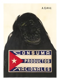 ANTONIA EIRIZ, Ink on Paper, Cuban Flag