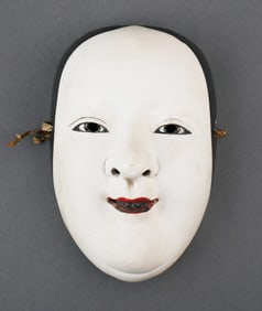 Japanese Meiji Period Noh Female Mask, Ko-Omote