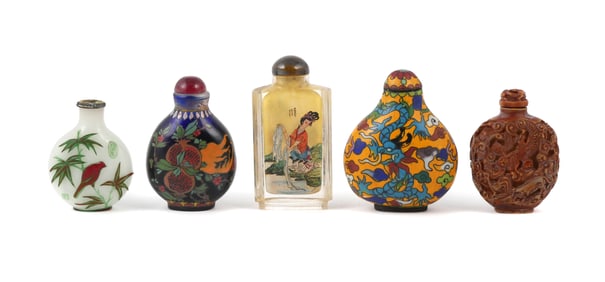 (5) Antique Chinese Snuff Bottles