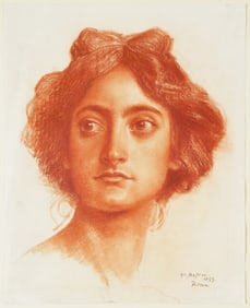 GOTTFRIED HOFER, Chalk Drawing of Woman